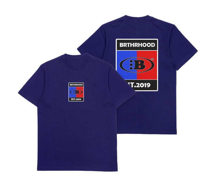 B VINTAGE LOGO TEE[NAVY]