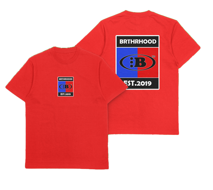 B VINTAGE LOGO TEE[RED]