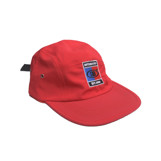 B VINTAGE 5 PANEL CAP[RED]